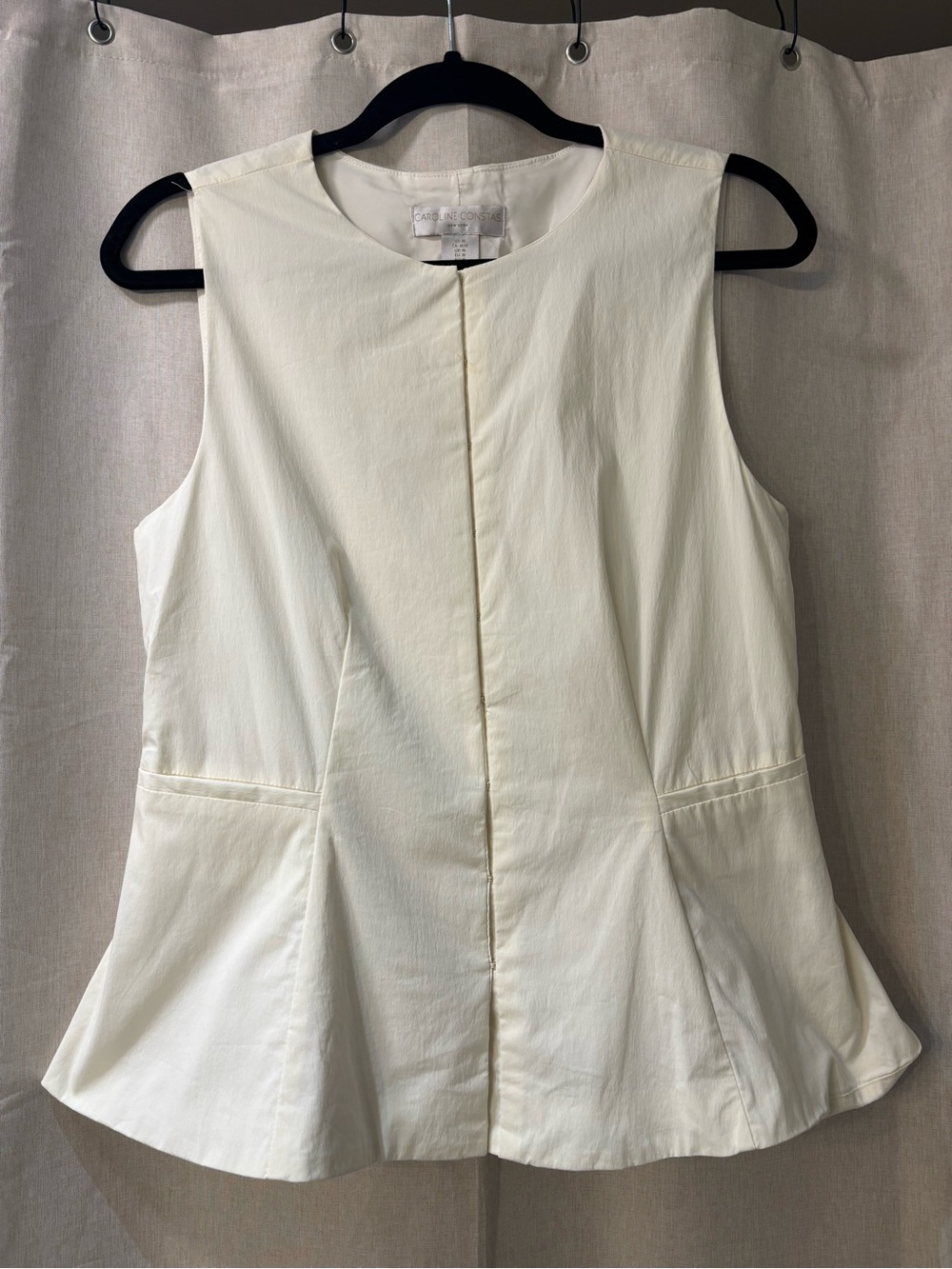 NWOT Caroline Constas Cream Tank Blouse